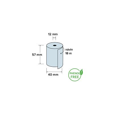 Termo kotouček Blue4est 57/40/12 mm, 18m, PHENOL FREE, 5 ks – Zboží Živě