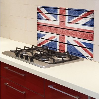 Crearreda samolepicí dekorace do kuchyně hliníková za sporák Bellacasa britská vlajka 67217 Union Jack (47 x 65 cm) – Zbozi.Blesk.cz