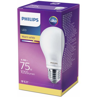 Philips Klasik LED 8,5W E27 teplá bílá – Zboží Mobilmania
