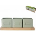 Květináč bylinky GREENISH 11,5x11,5 cm 3 ks+podtácek – Hledejceny.cz