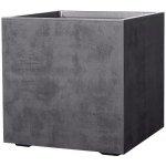 Deroma Samozavlažovací květináč Millenium Cubo 49 x 49 x 49 cm plast antracit 9H834SZ – Zboží Mobilmania