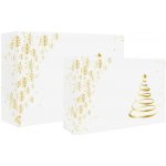 Krabice na cukroví, zlatý stromeček 25 × 15 × 8 cm – Zboží Mobilmania