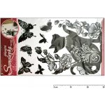 Samolepící dekorace na zeď (60 x 32cm) Room Decor černé kotě s glitry a kamínky 10016 – Zboží Dáma