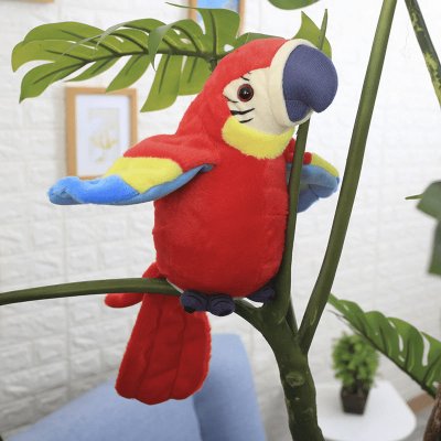 Malina Interaktivní mluvící papoušek MP-04 Červená – Zboží Mobilmania