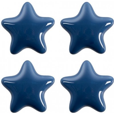 Set 4ks modrá úchytka hvězda - Ø 4* 3/6 cm - Clayre & Eef – Hledejceny.cz