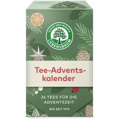 Lebensbaum BIO Čajový adventní kalendář Lebensbaum 24 sáčků – Zboží Dáma