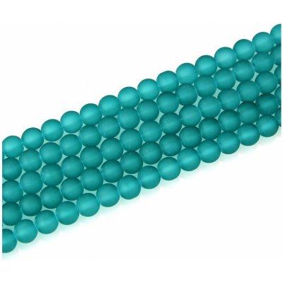 Matné korálky - zelené - ∅ 6 mm - 10 ks – Zboží Mobilmania