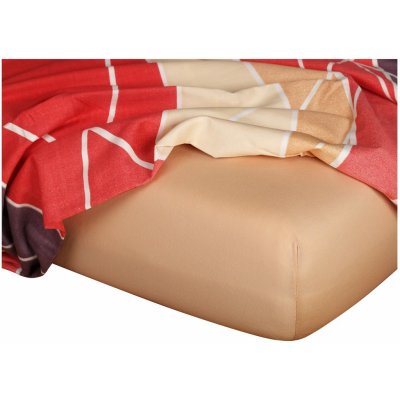 Dadka Jersey prostěradlo světle hnědé 90x200x20 – Zboží Dáma