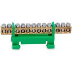 Eleman mustek.nulovy na DIN lištu 12 -pól zelená /1000009/ – Hledejceny.cz