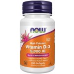 NOW Foods Vitamin D3 5000IU 240 softgel kapslí – Hledejceny.cz