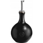 Emile Henry KITCHEN Keramická láhev na olej a ocet černá matná 400 ml – Zboží Dáma