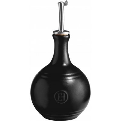 Emile Henry KITCHEN Keramická láhev na olej a ocet černá matná 400 ml – Zboží Dáma