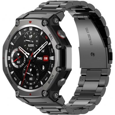 VSECHNONAMOBIL 121588 CLASSIC Kovový řemínek pro Amazfit T-Rex 3 černý – Zboží Živě