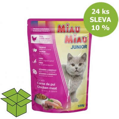 Miau Miau Kitten Chicken 24 x 100 g – Hledejceny.cz