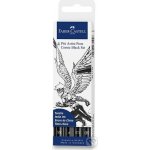 Faber-Castell 6719 Popisovač Pitt Artist Pen Comic černé 4 ks – Zboží Mobilmania