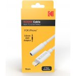 KODAK kabel Aux 3,5mm Lightning, (iPhone) 10 cm, bílý – Sleviste.cz