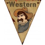 Girlanda vlajková kovboj Western 500 cm 10 ks FUNNYFASHN – Sleviste.cz