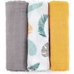 PETITE&MARS bambusová mušelínová Moussy Ochre Leaves 68 x 68 cm 3 ks – Sleviste.cz