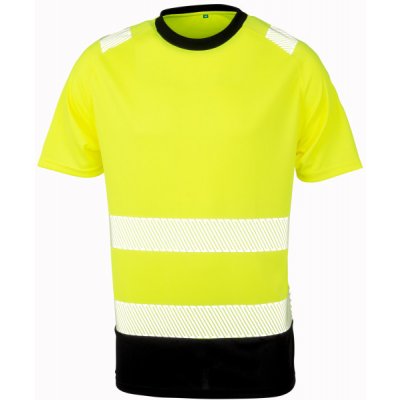 Result tričko R502X bezepčnostní výstražné krátký rukáv Žlutá fluorescent/černá S-M – Hledejceny.cz