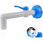 Bradas Sada pro kontejner na vodu IBC, kohoutek 90° s připojením IBCS60x6 pro hadice 1" a PTFE páskou BR-IBCS60-GTM903419 – HobbyKompas.cz