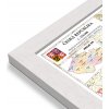 Nástěnné mapy Excart Maps ČR - obří nástěnná mapa PSČ 240 x 135 cm Varianta: mapa v dřevěném rámu, Provedení: Pegi bílý