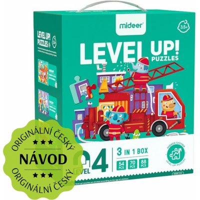 Mideer LEVEL UP! 04 Dopravní prostředky 3v1 54 70 a 88 dílků – Hledejceny.cz