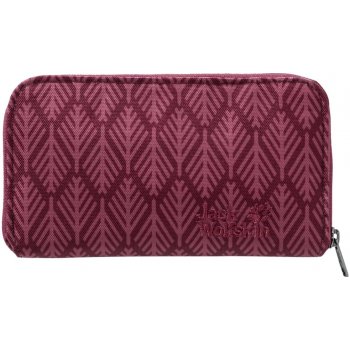 Jack Wolfskin Casherella Sportovní peněženka garnet red geometric leaves 7943