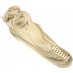 Clip in culík se skřipcem vlnitý 60cm platina/světle hnědá – Zboží Dáma