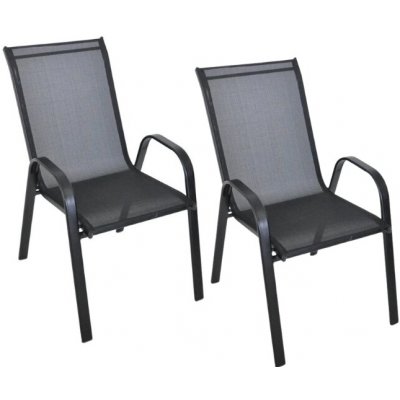 Textilomanie Zahradní křesla TAVERNO set 2ks, černé – Zboží Mobilmania