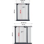GOTEL GOT Q64D Ohrádka na schody - dveře 76 -104 cm – Zboží Dáma