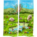 IMPAR Závěsy Ovečky u vrby (Rozměr : 140x250, Materiál: Interlock) – Hledejceny.cz
