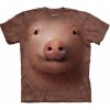 Pánské Tričko Pánské batikované triko The Mountain Pig Face hnědé