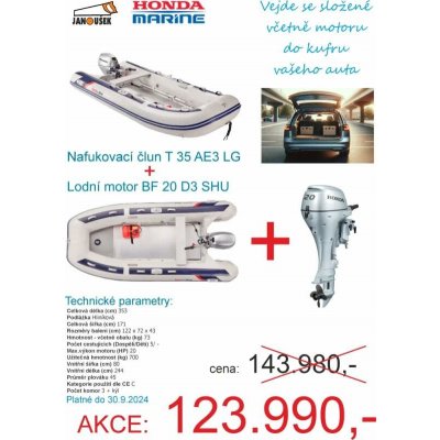 Honda Marine HonWave T 35 AE3 LG + BF 20 D3 SHU set