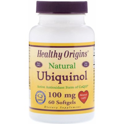 Healthy Origins Ubiquinol Kaneka 100 mg 60 softgel kapslí