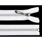Zip spirálový dělitelný No 7 se stříbrnými zoubky barva 101 bílá délka 50 cm – Sleviste.cz