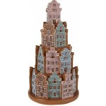 Svítící perníková věž z barevných chaloupek Gingerbread House - Ø 19*28 cm / 3*AAA - Clayre & Eef – Hledejceny.cz