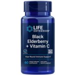 Life Extension Black Elderberry + Vitamin C 60 vegetariánská kapsle – Hledejceny.cz