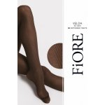 Fiore Vzorované silonky Velda 40 DEN Hnědá – Zboží Dáma