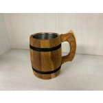 Dřevotéka - Dřevěný korbel světlý - dubový malý 0,3 l – Zboží Dáma