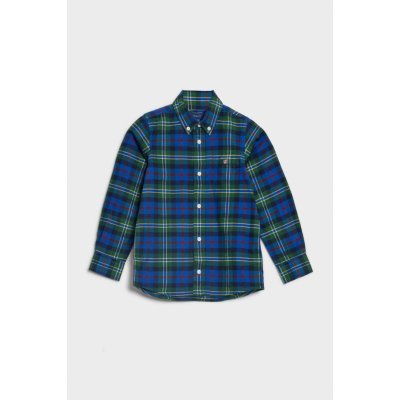 Gant košile D2. Check Shirt zelená – Zboží Dáma