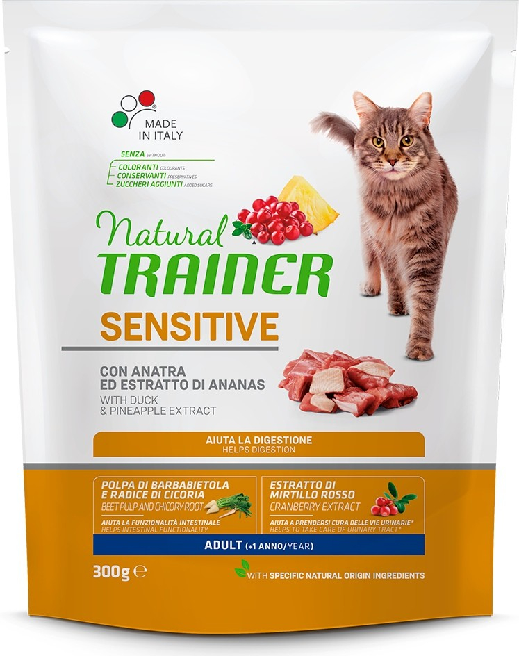 TRAINER Natural Cat Sensitive kachna 0,3 kg
