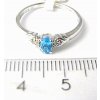 Prsteny Klenoty Budín zásnubní diamantový prsten s blue topaz diamantů 3860450