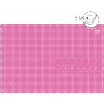 Řezací podložka TEXI PINK 90 X 60 cm 5 vrstvá zesílená – Hledejceny.cz