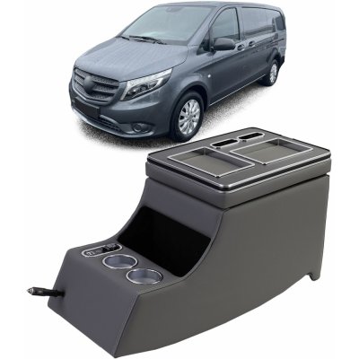Středová konzole Mercedes Benz V W639/W447 (Vito/Viano) s USB - šedá | Zboží Auto