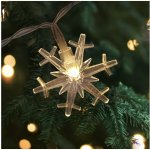 Baterie Centrum LED venkovní řetěz 20xLED/2xAA 2,2 m IP44 teplá bílá sněhové vločky 028 0000618 – Hledejceny.cz