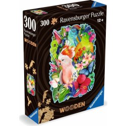 RAVENSBURGER Dřevěné obrysové Nádherní ptáci 300 dílků