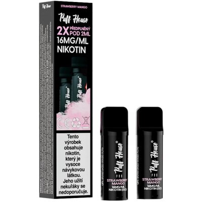 Puff House Pro Pod Strawberry Mango 16 mg 600 potáhnutí 2 ks – Zboží Mobilmania
