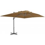 44639 vidaXL Konzolový slunečník s hliníkovou tyčí 400 x 300 cm barva taupe – Hledejceny.cz