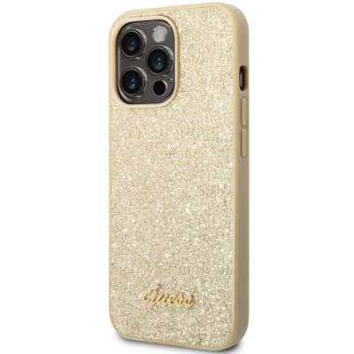 Pouzdro Guess PC/TPU Glitter Flakes Metal Logo iPhone 14 Pro Max zlaté – Hledejceny.cz