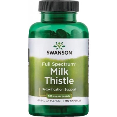 Swanson Milk Thistle (Ostropestřec Mariánský), 500 mg, 100 kapslí